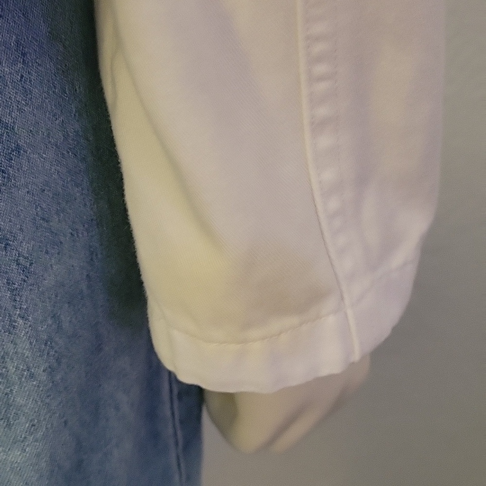 VTG Jones New York Country White Denim Jean Jacket Petite 12 - Picture 9 of 12